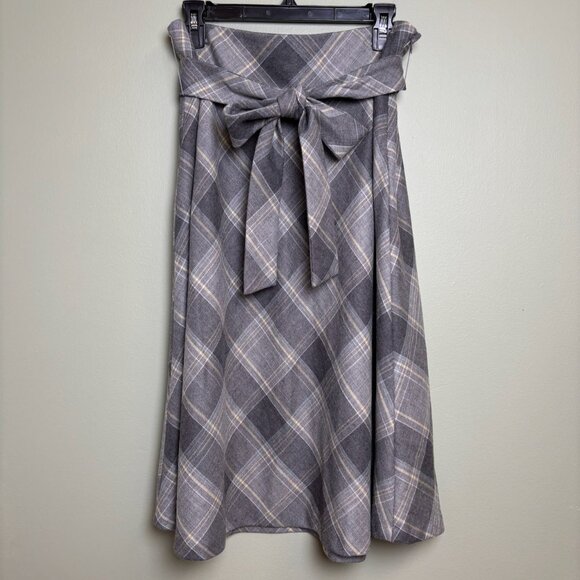 Pendleton Dresses & Skirts - Pendleton Gray Plaid A-Line Skirt with Waist Tie